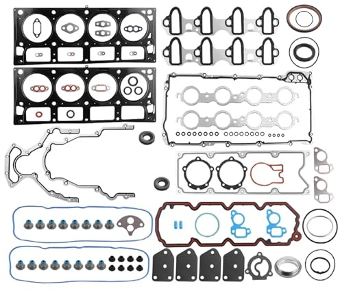 Kompletter Zylinderkopfdichtungssatz & Schrauben Compatible With 4,8, 5,3 und 5,7 l Motoren, kompatibel mit Cadillac, Buick, Hummer LS, GMC, GM 4,8 l, 5,3 l, 5,7 l OHV MLS V8(Gasket set)