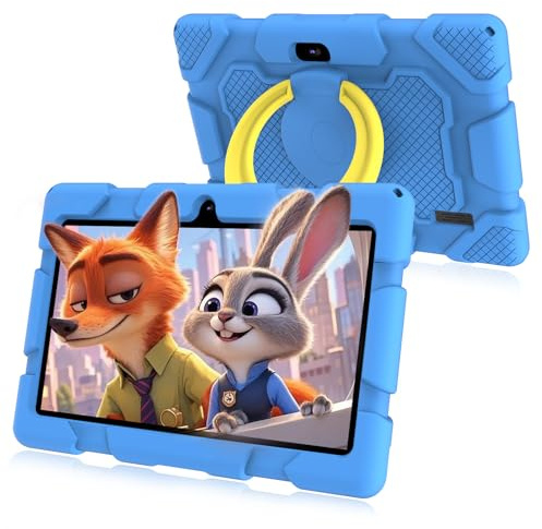 VASOUN Android 13 Kids Tablet 7 inch with Parental Control, 32GB Memory, Eye Protection Screen, 3500mAh Battery, 512GB Expandable, WiFi & Dual Camera (Blue)