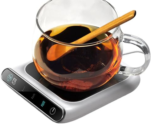 Kaffeebecherwärmer | Heißgetränkewärmer mit 3 Temperatureinstellungen – Tassenwärmer mit automatischer Abschaltung | für Zuhause, Wohnzimmer, Küche, Arbeitsplatz, Reisen während