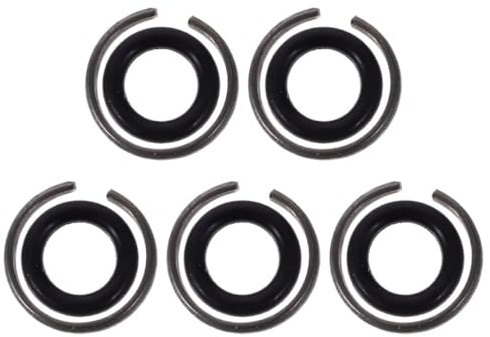 BAZEITFLOW Jeu de 5 Anneaux de Retenue pour Clés à Chocs Électriques Joints Toriques, Bagues en Caoutchouc et Fer, Accessoire de Rechange pour Douilles, Compatible Outils Électriques, Usage