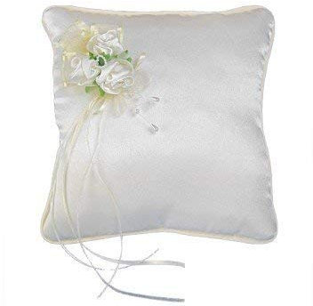 Ringkissen creme mit Rosen Hochzeit Eheringe