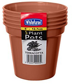 WHITEFURZE 12.7CM GARDEN POT - TERRACOTTA SET OF 5