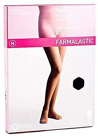 FARMALASTIC - PANTY FARMAL NOR PLUS NEG TR 140 Black Opaque Tights Mujeres Adultas Unisex 10 ES Alpha Plus