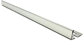 ProDiva PLANUS - Edelstahl V4A Premium Qualität - Fliesenprofil, Fliesenschiene, Winkelprofil (Poliert, 12,5 mm) - Länge 2,50 m
