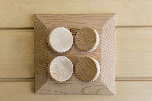 Halu ergonomische Luxus Sauna Kopfstütze Quadrat Rot-Zeder, 512-SQR-2D