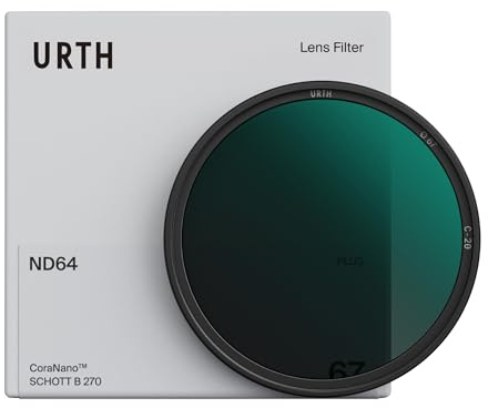 Urth 62mm ND64 (6 Stop) Lens Filter (Plus) | 20-Layer Nano-Coated, HD Optical Glass, Neutral Density Camera Lens Exposure Filter