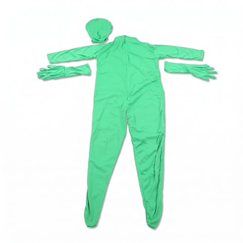 Zunate Body de Pantalla Verde Chromakey Body Suit Diseño Dividido de Cuerpo Completo para Fotografía Película Video Efecto de Foto, Apto para 160 Cm a 180 Cm de Altura(180cm)