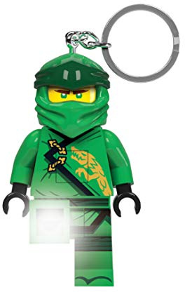 Lego Ninjago nyckelring LED-ficklampa leksaker presenter för barn – 76 mm stor figur – 2 CR2025-batterier ingår, lloyd, 76mm, Typ av leksak