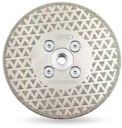 Disque Diamant Carrelage - BGTEC 115mm Disque à tronçonne pour le granit, le marbre, la céramique et la porcelaine avec l'arbre M14