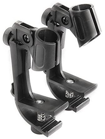 RiToEasysports Clip de Microphone de Batterie, 1 Paire de Pinces de sur Pied de Micro pour la Performance de Jeu