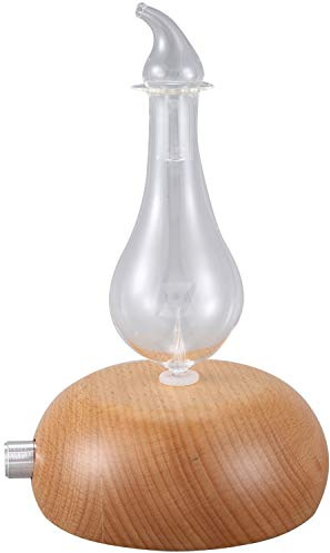 UPTON Wooden Glass Aromatherapy Pure Essential Oils Diffuser Air Nebulizer Humidifier Household Humidifier Air Conditioning Appliance Uk Plug