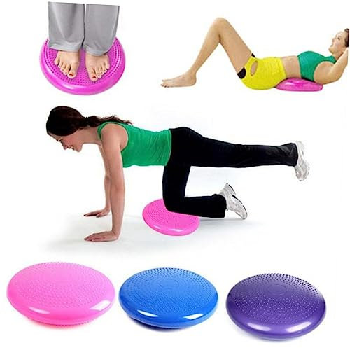 BIUDECO Aufblasbares Wackelsitzkissen aus Pvc mit Ergonomischer Sitzfläche und Handpumpe für Kinderleichtes Balancetraining und Verbesserte Sitzhaltung im Yoga und Fitness