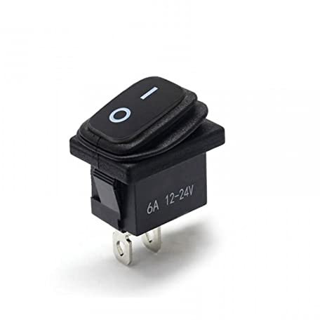 DOUKI Microrupteurs Mini Interrupteur à Bascule étanche Noir 13 * 19.5 Verrouillage 2 Broches sur Off pc Power Petit Interrupteur à Bascule Microrupteurs (Color : on-Off, Size : 220v)