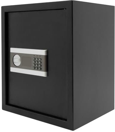 Tresor, Feuerfest tresor mit Passwort Notschlüssel Verriegelung Wandtresor, Heimtresor, Safe mit Drei Schließungen, Elektronisch Wandtresor Haussafe, Möbeltresor für Bargeld, Schmuck, 38 * 31 * 45cm