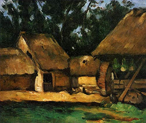 Toperfect 21 Wandkunst Die Ölmühle Paul Cezanne Landschaftsgemälde in Öl, Berühmte Raumdekoration -02, €50-2000 Handgemalt von Lehrern der Kunstakademien
