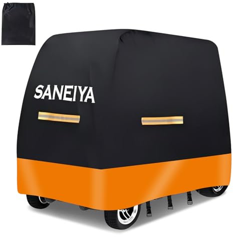 Mobility Scooter Covers for Outside Storage, 210D Oxford Dual Color Patchwork Logo Rain Cover Waterproof, Elastic Strap and Reflective, 3 Buckles with Storage Bag (190 * 71 * 117cm) (190x71x117)