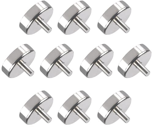 WIYETY 10 Stück Neodym-Magneten: Magnet mit Gewinde, M5-Gewindebolzen 25 mm Topfmagnet mit 24 kg Traktion, kleine Magnete für Schrauben Schleife oder Haken, runde Neodym-Magnete mit Gewinde