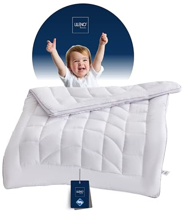 LILENO HOME Barn året runt-filt 100 x 135 cm [1-set] med CoolComfort klimatnät – extra mjukt barntäcke 100 x 135 cm – som sommar och vinterfilt utan överdrag – tvättbar upp till 95 °C