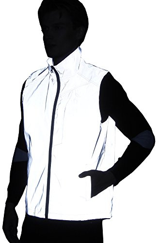 Män reflekterande väst jacka kvinnor vardaglig hiphop vindjacka natt sportrock fluorescerande kläder, Grå, 3XL