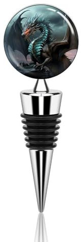 Cool Dragon Bottle Stopper Beverage Bottle Sealer Reusable Wine Stopper Personalised Champagne Stopper Unique Wine Bottle Corks Keep Fresh Suitable for Standard