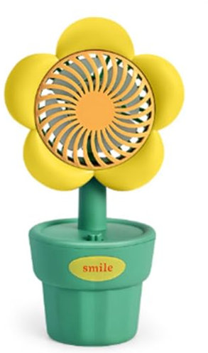 Wouueso Portable USB Fan Charging Fan Handheld Mini Fan Portable Handheld Fan ABS Cute Style for Birthday Gifts Yellow