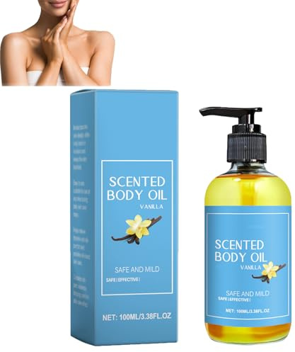Huile corporelle à la vanille, Huile de massage pour le corps, Huile corporelle parfumée, Soins du corps à la vanille Huiles de massage à la vanille Huile corporelle hydratante (1pcs)