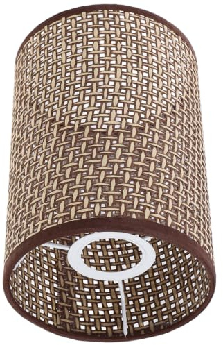 Angoily Rattan-Lampenschirm Für Tischlampe E14/E27-Sockel Gewebter Lampenschirm Aus Rattan Und Metall Natürliche Lichtabdeckung Für Schlafzimmer Wohnzimmer Nachttischlampe Und Stehlampe