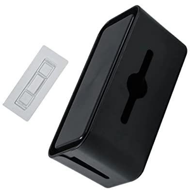 DOITOOL Caja De Gestión De Cables para Escritorio Contenedor De Carga De Cables Diseño Práctico y Negro con Adhesivo