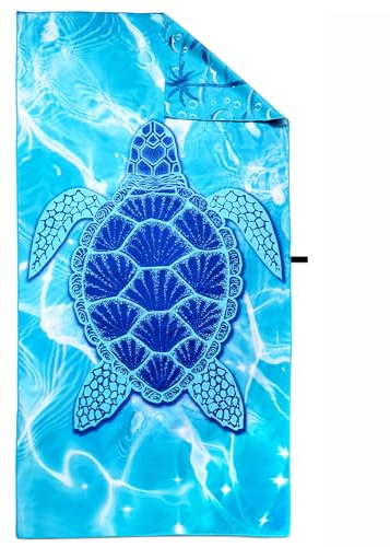 Rakiuty Toalla Playa Grande, 90x180cm Toalla Microfibra Prevención de Arena, Toallas de Playa Ligera y de Secado Rápido, Aplicable a Playa, Gimnasio, Viajes, Sauna
