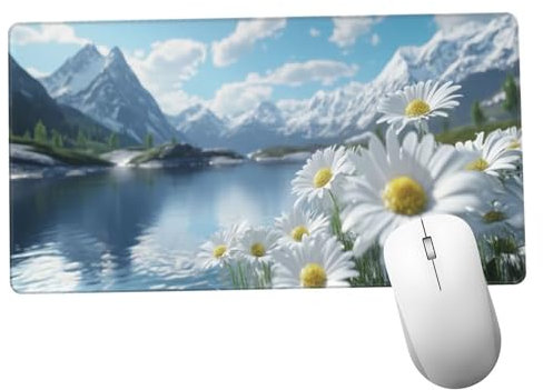 Flor Alfombrilla Ratón 1400x600x3mm Alfombrilla Raton XXL Grande con Base de Goma Antideslizante, Lavable, Accesorios Gaming Mar, Ordenador Gamer Regalos, Mouse Pad Gaming Mejora La Velocida Y1450