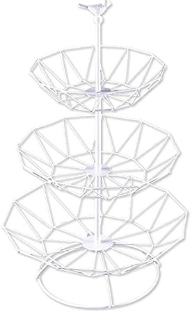 VGVSBG Frutero Cestas de Frutas de 3 Niveles Alambre de Metal Frutero Bocadillos Soporte para Pasteles Estante de Almacenamiento Organizador de encimera Mesa Decoración del hogar Plato d