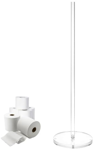 Support de papier toilette, distributeur de papier acrylique, étagère de rangement transparente pour 5 rouleaux de rechange, organiseur de mouchoirs polyvalent, facile à poser, accessoires de salle de