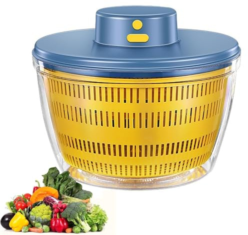 Essoreuse À Salade Électrique, Lave-légumes Rotatif Automatique, Grande Capacité De 4 Litres Et Conception À Double Couche, Rechargeable Par USB, Pour Laver Et Sécher Les Légumes À Feuilles Dans Votre