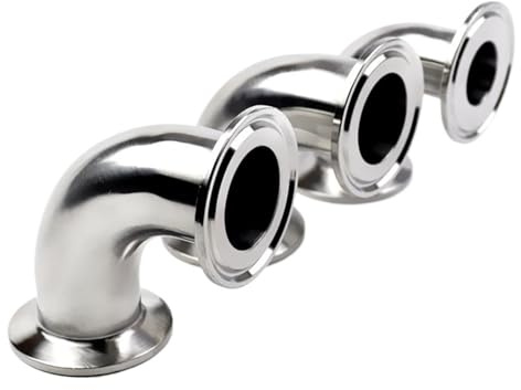 3/4 1” 2” 3“ 4 19mm-102mm Pipe OD Tri Clamp Ferrule OD 90 Degree Elbow Pipe Fitting Stainless Steel 304 Homebrew(19mm Ferrule 25.4)