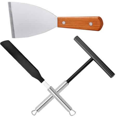 ZUNOXAZ Spatole in Acciaio Inox per Crepes e Pancake di Utensili per Cucina Paletta per Spalmare Impasto Usa in Casa e Ristorante