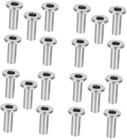 Gatuida 50 piezas Protector de Cable Inoxidable para Barandilla de Cubierta con Broca Dorada Mangas Protectoras para Cuerda de Alambre Kit Resistente para Conexión de Barandillas