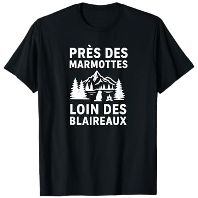 Cadeau Noel Humour Drole Campeur Randonnee Montagne Alpes T-Shirt