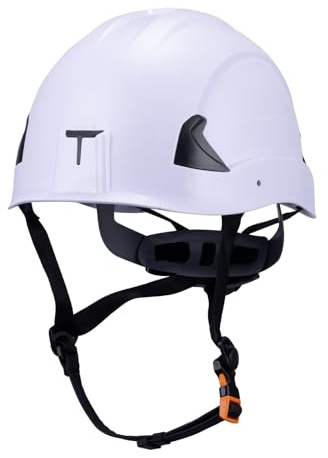 Land Helmets Frontier ANSI Type 2 Class E Non-Vented Safety Helmet - OSHA Compliant Hard Hat. Use in Construction & Industrial Work- White
