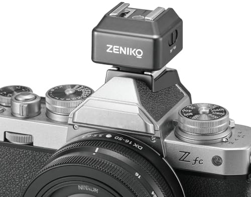 ZENIKO T1 Mini Wireless Flash Trigger Compact 2.4GHz Transceiver for ZF04 and ZF08 Flash Units, Universal Hot Shoe, 50m Range, 40 Hours Battery Life - Pack of 1