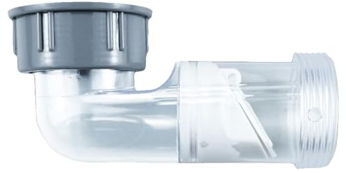 ifundom 90grado Válvula Antirretorno para Desagüe con Codo de Grados Accesorio Transparente y Antiolor para Mangueras de Drenaje Cocinas y Baños Compacto y Fácil Mantenimiento