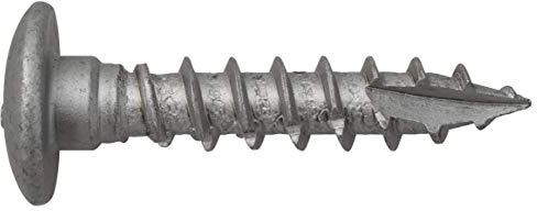 Pfostenschraube / Fixierung von Pfosten / Flachrundkopf / Stahl Ruspert beschichtet / 10 x 50 mm / 25 Stück