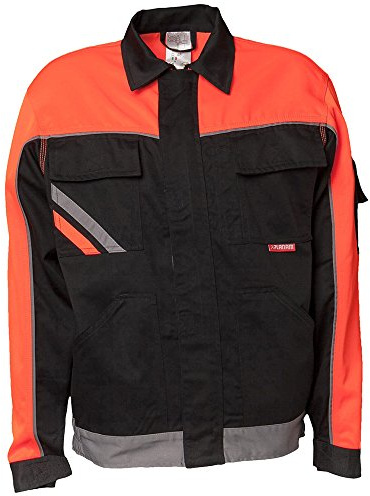 Planam bundjacka Visline V1 52 EU Svart/orange/zink