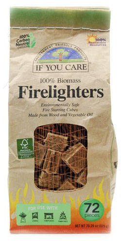If You Care Non-toxic Wood and Vegetable Oil Firelighters 72 Pieces (Pack of 3, 216 Pieces)