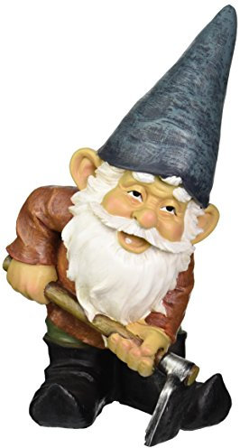 Design Toscano by Blagdon QM24337001 - Figura Decorativa para el jardín (Resina), diseño de gnomo con azada