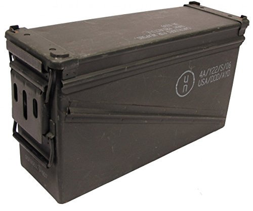 MFH Gebrauchte Größe 5 US Army Munitionskiste 46x15,5x25 cm Werkzeugkiste Box Metallkiste GC Versteck Metallbox