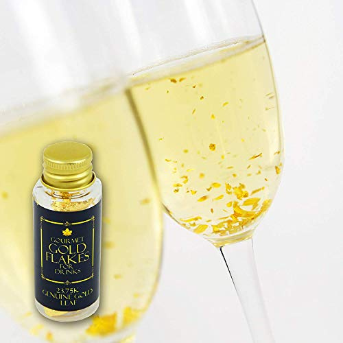 Barnabas Blattgold Gold Leaf for Drinks – Edible Gold Flakes for Food (Drinks) 2 Pack