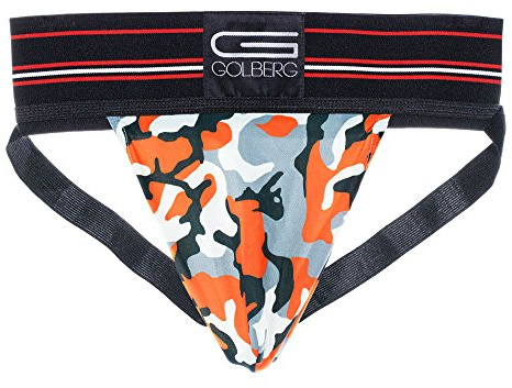 GOLBERG G Men’s Athletic Supporter – Contoured Waistband for Comfort – (Orange Camo, X-Large)