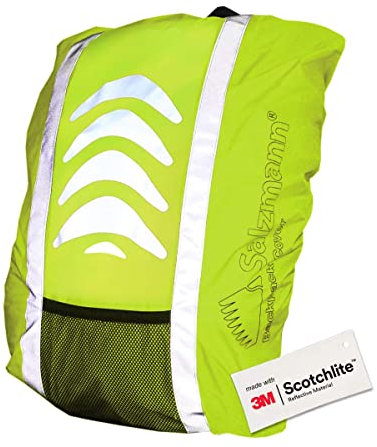 Salzmann Reflective Rucksack Cover - High Visibility, Waterproof, Weatherproof - Made with 3M Scotchlite