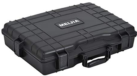MEIJIA Housses pour appareils Photo,Valise Antichoc pour Ordinateur Portable,capacité de 15L, avec Insert en Mousse Personnalisable,Noir élégant, 21,62 x 17,25 x 4,87 