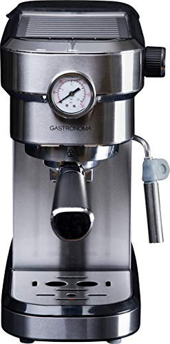 GASTRONOMA 18110001 Espressomaschine Siebträgermaschine mit 15 Bar Druck und Milchaufschäumer Gastronoma Espresso Siebträger-Maschine „Baristo“